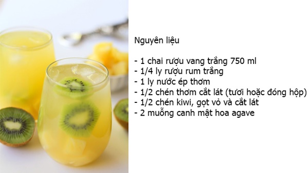 4 cach lam sangria trai cay ngam ruou vang