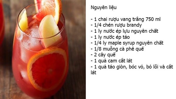 4 cach lam sangria trai cay ngam ruou vang1
