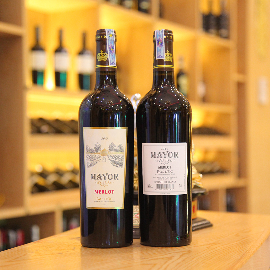 Rượu vang Pháp Mayor Merlot