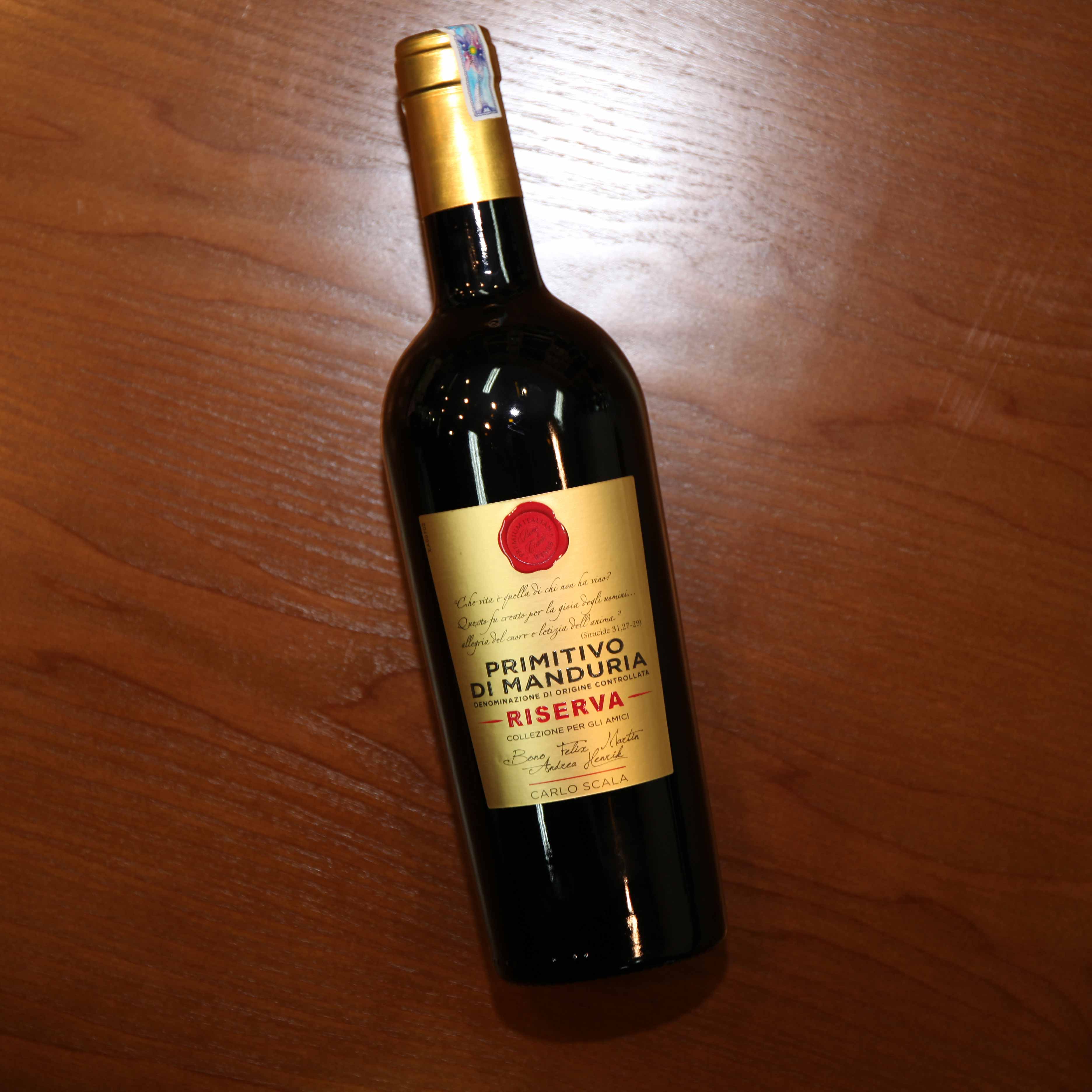 Rượu vang Ý Carlo Scala RISERVA Primitivo di Manduria