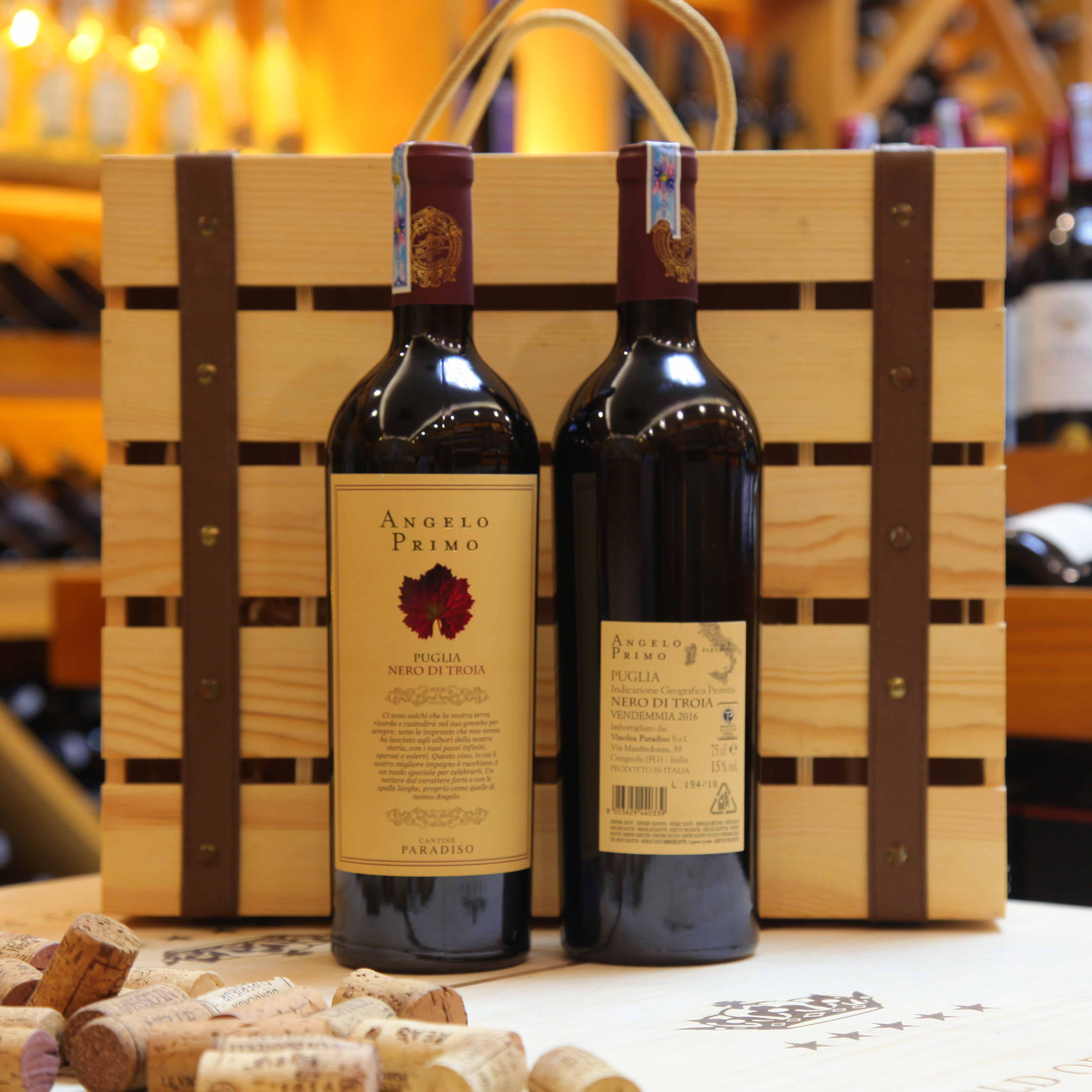 Rượu vang Ý Paradiso ANGELO PRIMO Nero di Troia Puglia