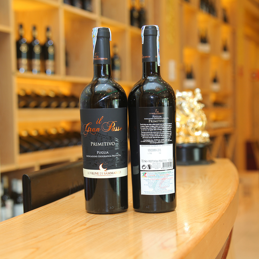 Rượu vang Ý iL Gran Passo Primitivo Puglia